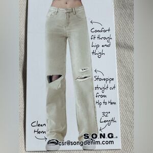 (M2) S.O.N.G. 90s BOYFRIEND JEAN LOW RISE SIZES 9/29(1),‎ 7/28(4)